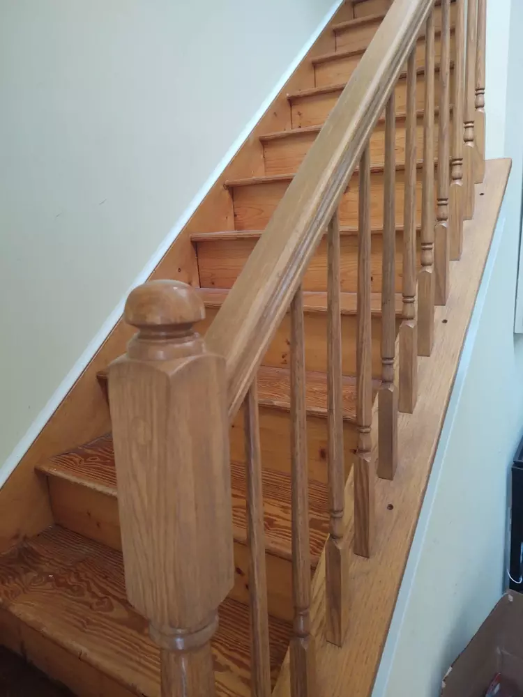 stained three coats of high quality polyurethane